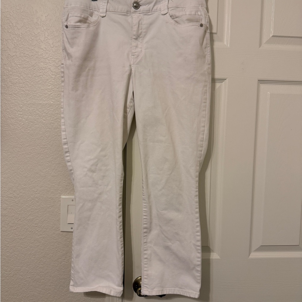 Democracy White Straight Leg Jeans